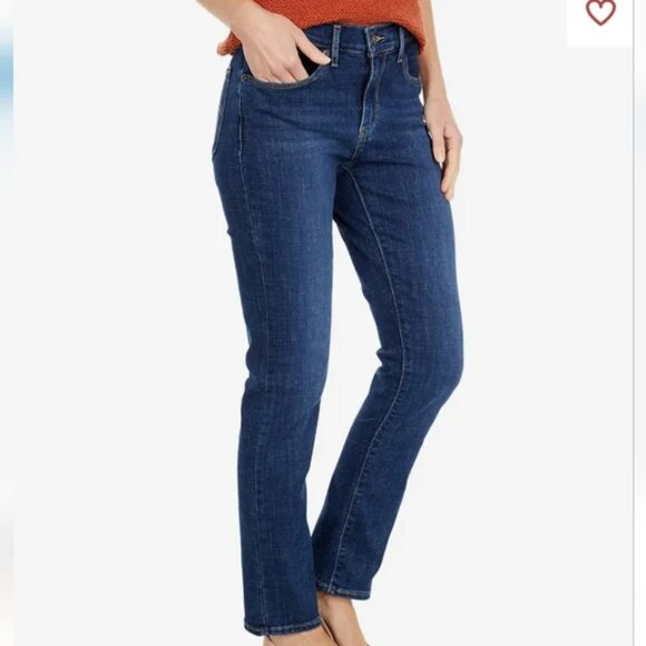 Levi's 505 Straight Leg Womens Sz 6S Mom Blue Denim Jeans - Picture 1 of 16